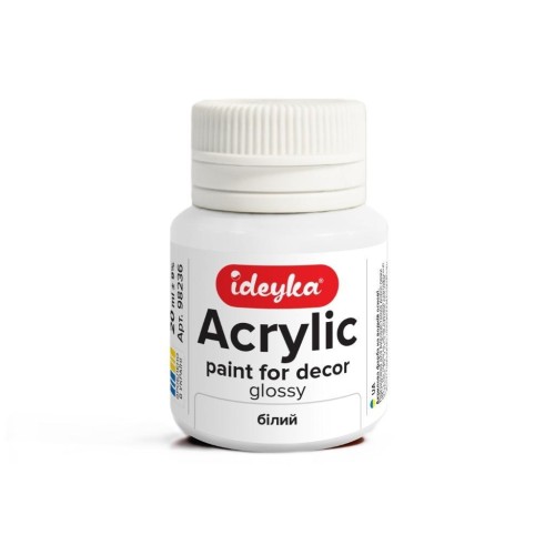 Farba akrylowa biała 20ml, Ideyka