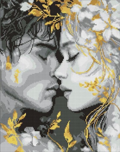 Diamentowa mozaika - Spojrzenie ustami 40x50cm