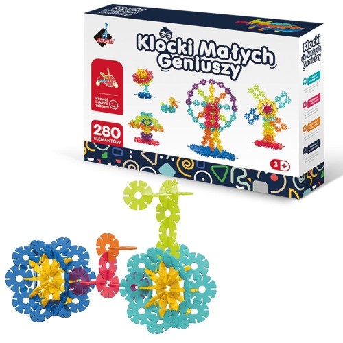 Klocki małych geniuszy śnieżynki 280el, Askato