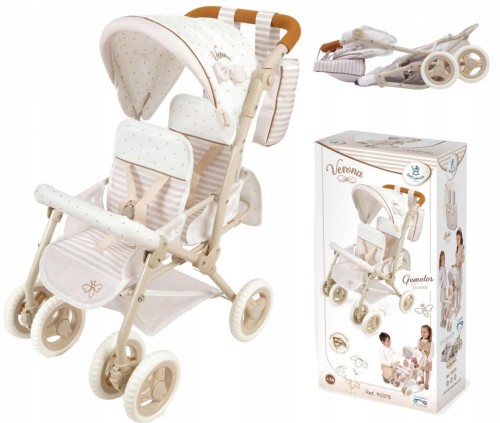 Podwójny wózek dla lalek Verona, DeCuevas Toys