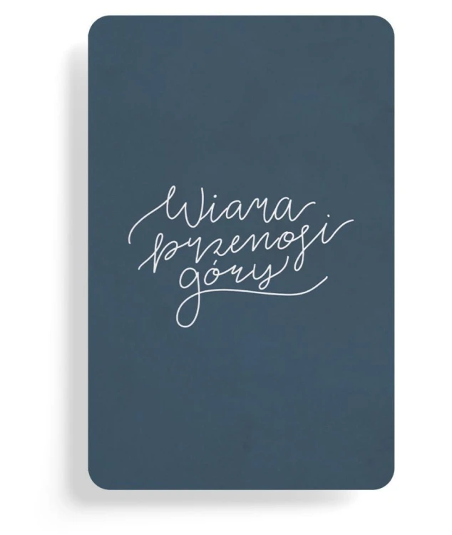 Magnes na lodówkę - Wiara góry przenosi - granat