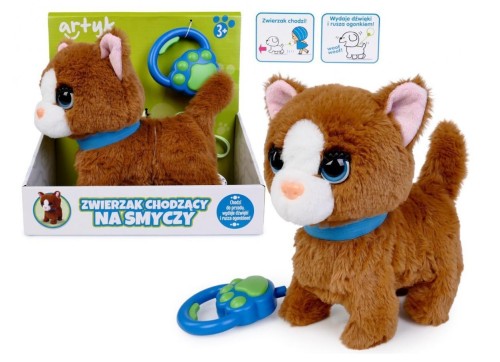 Kot chodzący na smyczy brązowy, Artyk