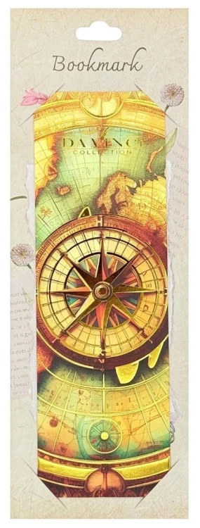 Zakładka złocona BNP502C04I Kompas, DaVinci
