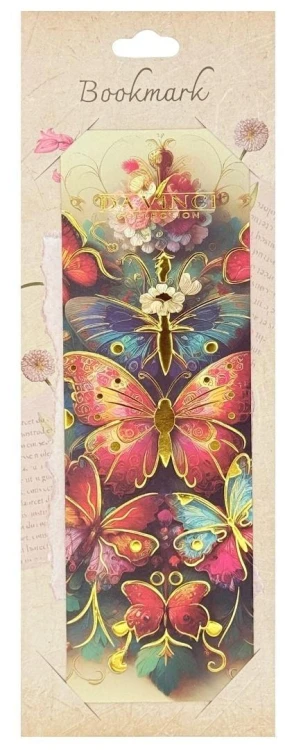 Zakładka złocona BNP502C04G Motyle, DaVinci