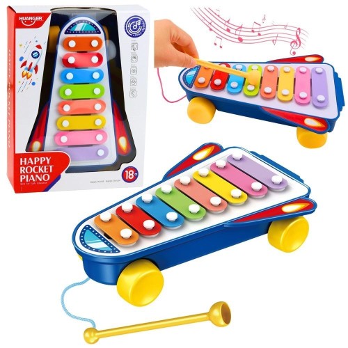 Cymbałki rakieta na kółkach, Leantoys