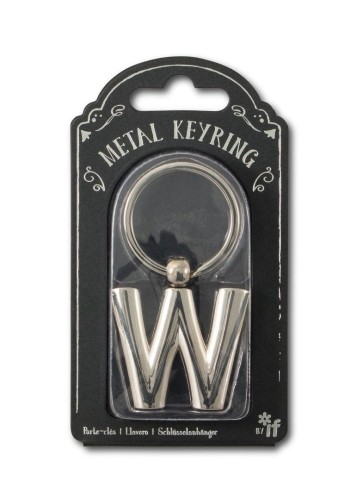 Silver Letter Keyring - brelok do kluczy litera W