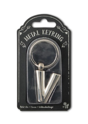 Silver Letter Keyring - brelok do kluczy litera V