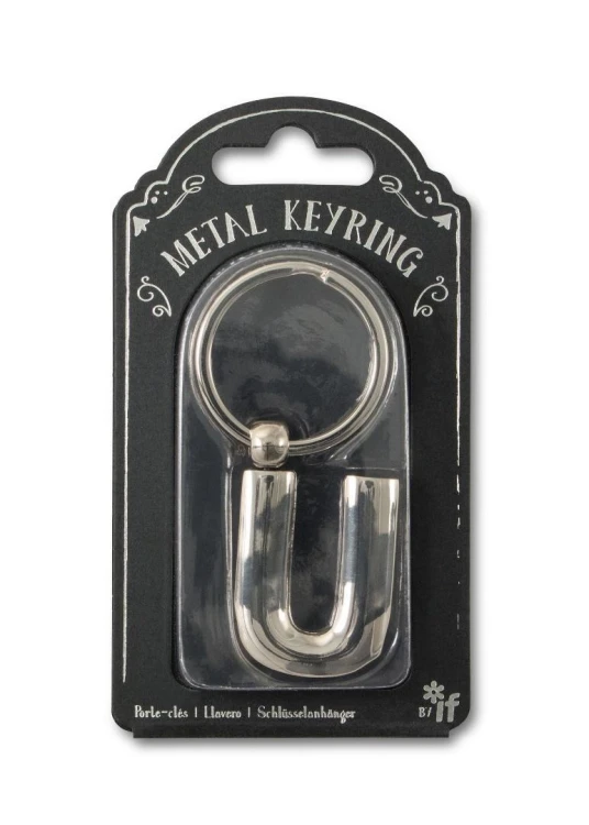 Silver Letter Keyring - brelok do kluczy litera U