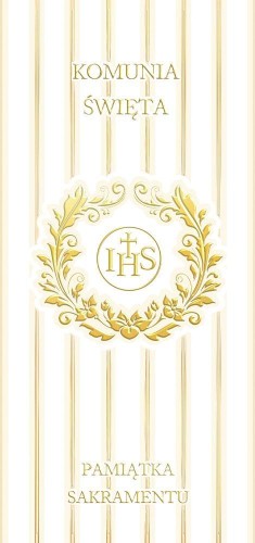 Pudełko DL pamiątkowe Komunia Paski