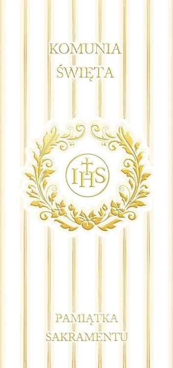 Pudełko DL pamiątkowe Komunia Paski