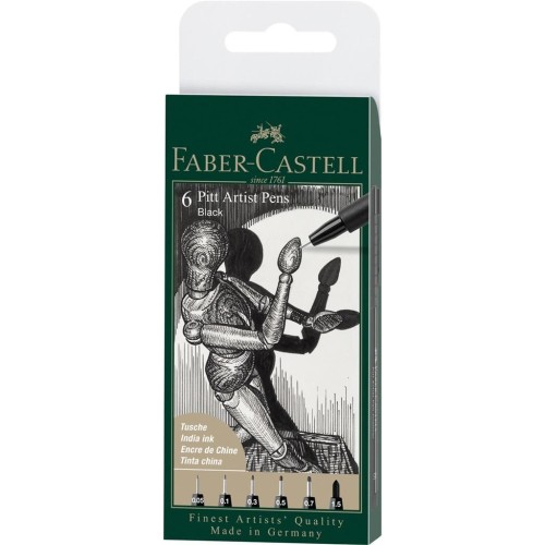 Cienkopisy Pitt Artist Pen 6szt, Faber Castell