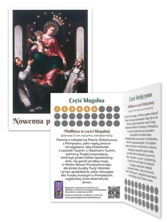 Zdrapka z nowenną pompejańską, praca zbiorowa