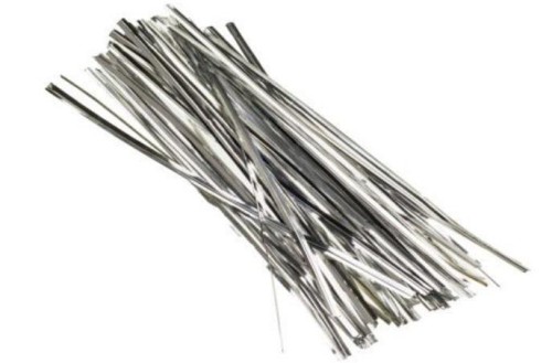 Druciki w plastiku srebrne 18cm 50szt, Brewis