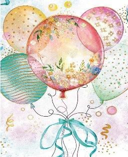 Karnet mini B8 Bukiet balonów