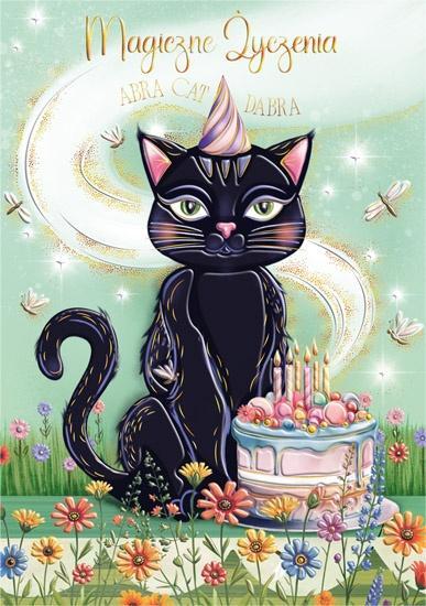 Karnet A5 Urodziny - Kot wiedźmy