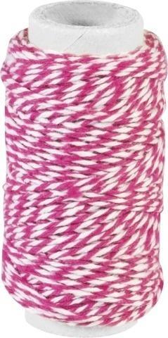 Sznurek bawełniany skręcany 20m różowy