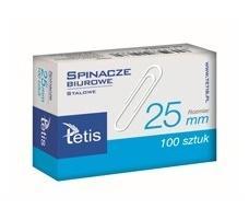 Spinacze biurowe 25mm 100szt. GS140-A, Tetis