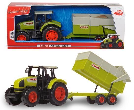 Traktor Claas Ares z przyczepą, Dickie Toys