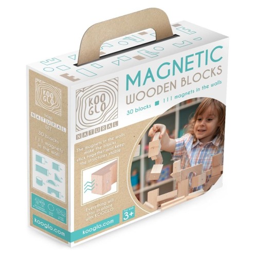 Klocki drewniane Mini Natural 30szt, Kooglo