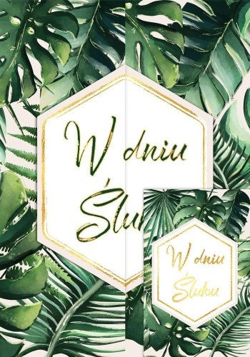 Karnet A5 Ślub Monstera