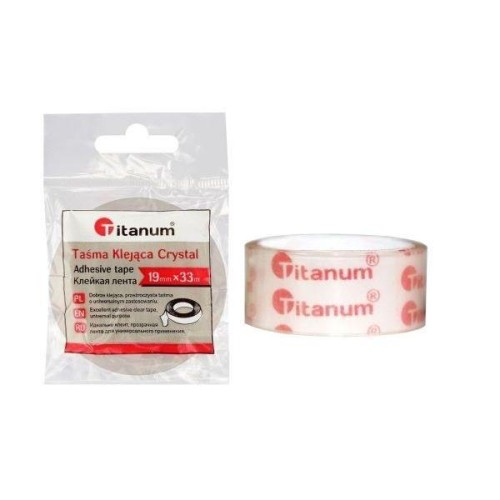Taśma klejąca Crystal 19mmx33m, Titanum