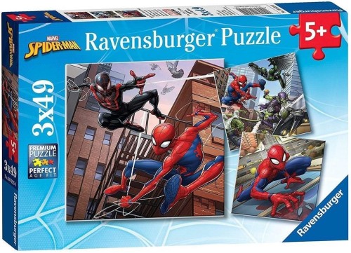 Puzzle 3x49 Spiderman w akcji, Ravensburger