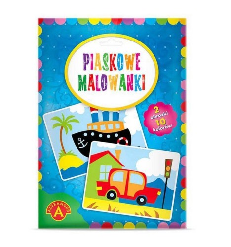 Piaskowe malowanki Statek i Samochód ALEX