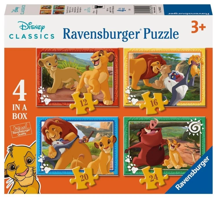 Puzzle 4w1 Król Lew, Ravensburger