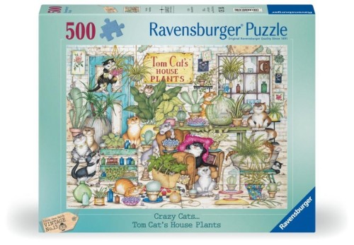 Puzzle 2D: Crazy Cats 500el, Ravensburger