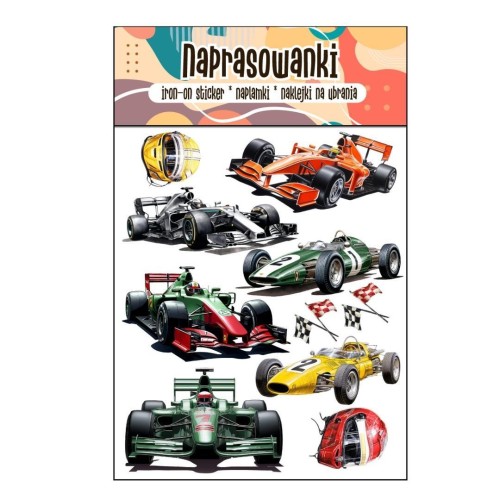Naprasowanki Termo Naklejki na Ubrania Wyścigówki