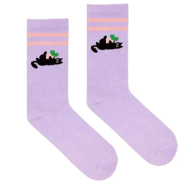 Skarpetki bawełna org. sportowe kot wrzosowe 36-41