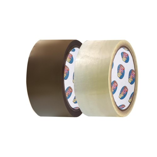 Taśma pakowa kauczukowa 55m brązowa, Alfa Pastello