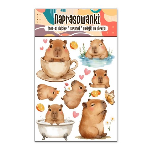 Naprasowanki Termo Naklejki na Ubrania Kapibara