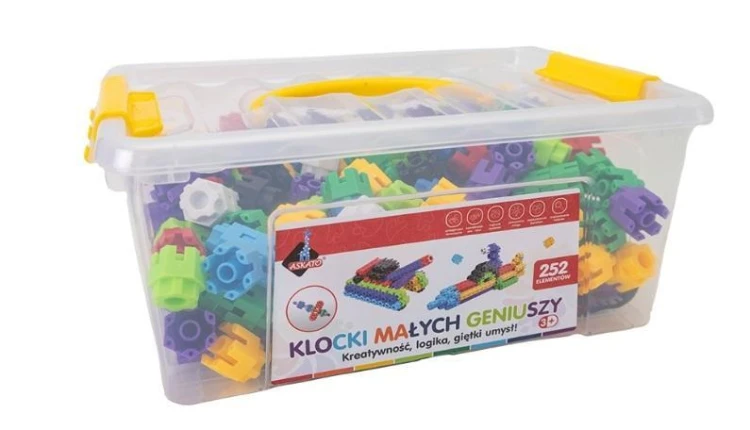 Klocki małych geniuszy śrubki 252 elementy, Askato