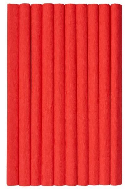 Bibuła marszczona czerwona 10szt 50x200cm HERLIZ