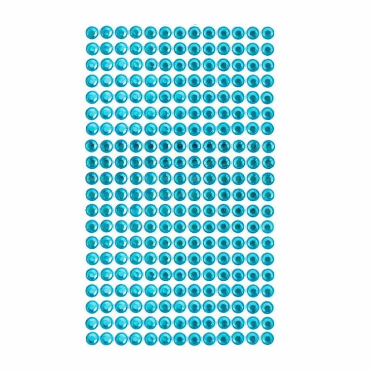 Kryształki samoprzylepne blue 6mm 260szt, Dalprint