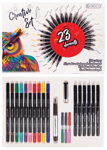 Zestaw kreatywny do kaligrafii 23 elementy, Cresco