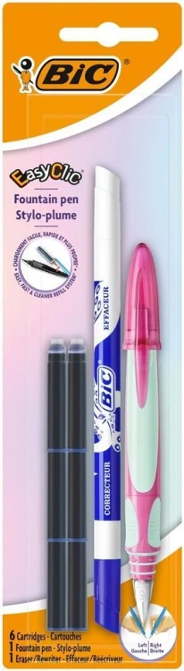 Pióro Easy Clic + wkłady + wymazywacz BIC, BIC