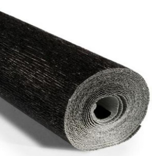 Krepina 50x250cm 180g metalizowana czarna