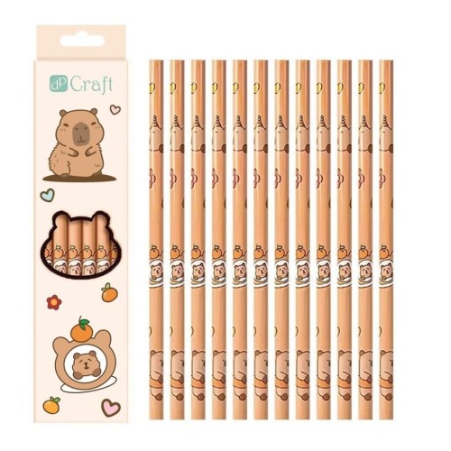 Zestaw ołówków HB Kapibara 12szt, Dalprint