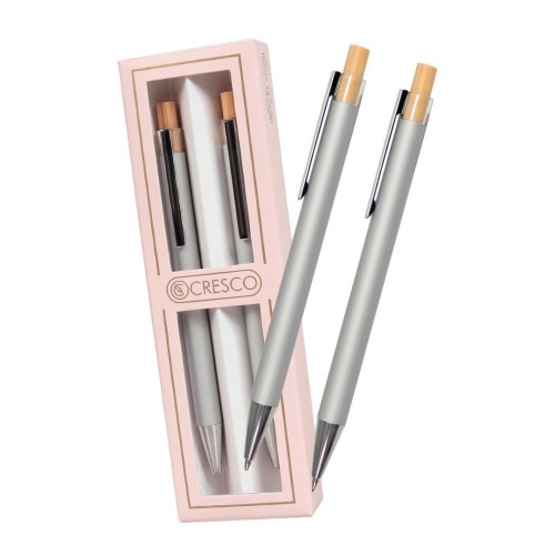 Długopis + ołówek Dyplomat srebrny Gift Box