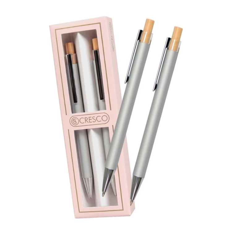 Długopis + ołówek Dyplomat srebrny Gift Box