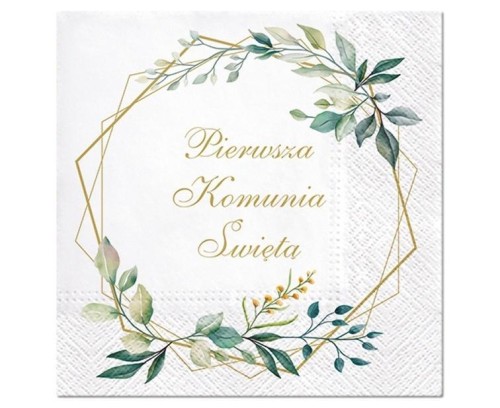 Serwetki Komunia 33x33cm 20szt