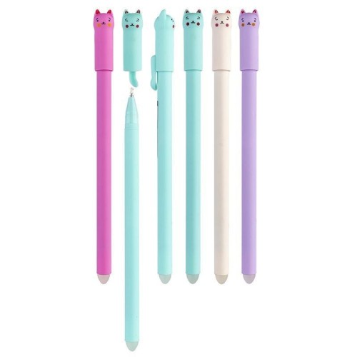 Długopis wymazywalny Koty niebieski 0,5mm (24szt)