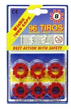 Naboje do bębenka 8-strzałowe 96szt, Gonher