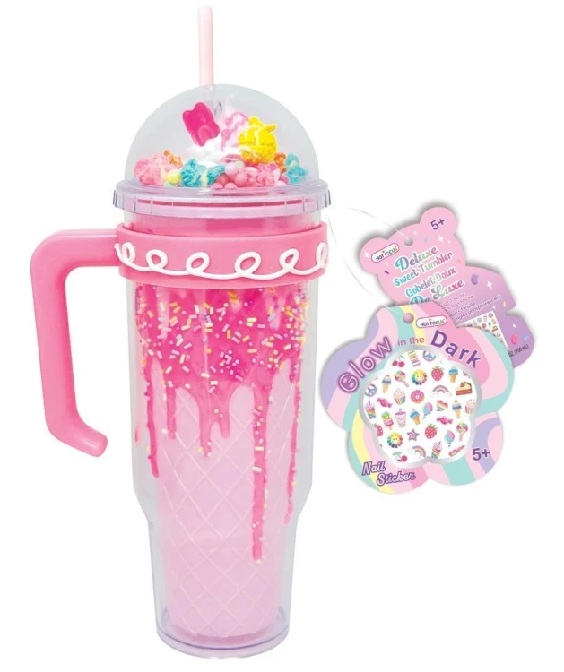 Kubek z uchwytem pączki różowy, Hot Focus