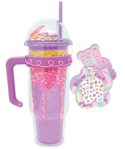 Kubek z uchwytem pączki fiolet, Hot Focus