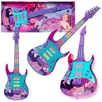 Gitara elektryczna czterostrunowa ze światłem