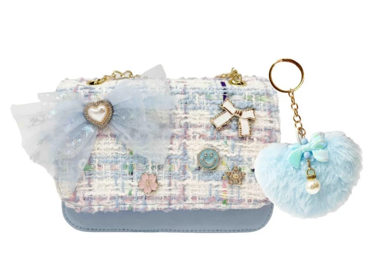 Torebeczka z kokardą niebieska