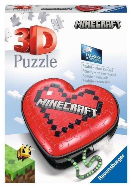 Puzzle 3D 54 Serce Minecraft, Ravensburger